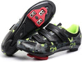Men's Cycling Shoes – 2 & 3 Bolt Look Delta Cleat Spin Bike Shoes - Compatible with SPD Clips – Perfect for Indoor & Outdoor Road Cycling