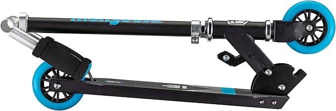 Mongoose Trace Kick Scooter for Youth Adult Boys and Girls, Quick-Release, Lightweight & Easy Folding Scooter, Bike Style Grips, Supports 176 lb Up to 220 lbs