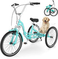 LILYPELLE Adult Folding Tricycles, 7 Speed Folding Adult Trikes, 20/24/26 inch 3 Wheels Bikes with Low Step-Through, Large Basket, Foldable Tricycle for Adults, Women, Men, Seniors