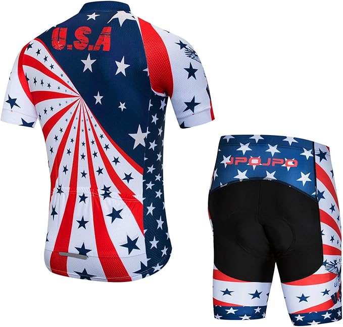 Hotlion Men's Cycling Jersey Set Summer Cycling Clothing Suit Pro Team Bike Clothes Road Biking Outfits Bicycle Kit for Men