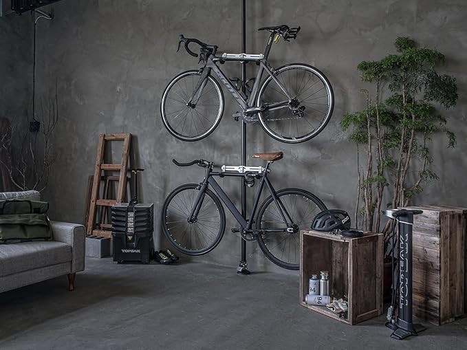 Topeak Dual Touch Bike Storage Stand , L x W x H ﻿44 x 34 x 214 cm (Open) / ﻿17.3” 13.4” x 84.3”