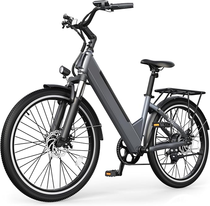 Electric Bike for Adults,26" Step-Thru EBike with 1000W Peak Motor,50 Miles 21.7MPH Adult Electric Bicycles with 48V Internal Removable Battery, Adjustable Stem,7 Speed,UL 2849 Certified