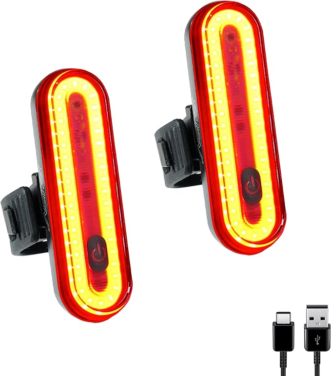 BV Bike Lights for Night Riding LED Bike Tail Light - Bicycle Light Battery-Powered/Rechargeable - Rear Bike Light Weather Resistant - Visible Up to 1500ft Bicycle Tail Light LED Bike Light