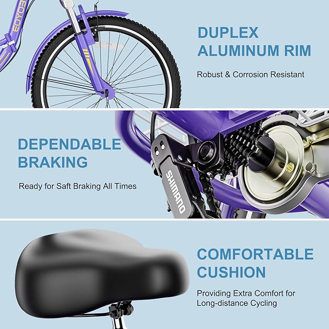NAIZEA Folding Adult Tricycle - 7 Speed 20/24/26 Inch Folding Tricycle for Adult, 3 Wheel Bike, Foldable Trike with Large Basket/Low-Step Through for Men Women Senior
