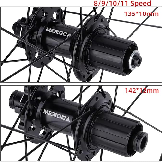 Road Bicycle Wheelset, Aluminum Alloy 700C Road Cycling Wheel, 6 Bolt Disc Brake Quick Release/Thru Axle Wheelset