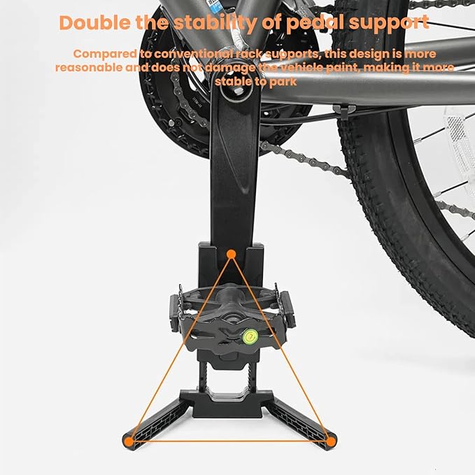 Bike Pedal Rack Kickstand Adjustable Heavy-Duty Stand Bracket 7.5cm Height Range Foldable Pedal Support Stand for Bicycle Storage Outdoor