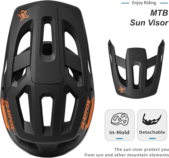 BATFOX Bike Helmet,Mountain Bike Helmet Helmets for Men Women Adults Youth