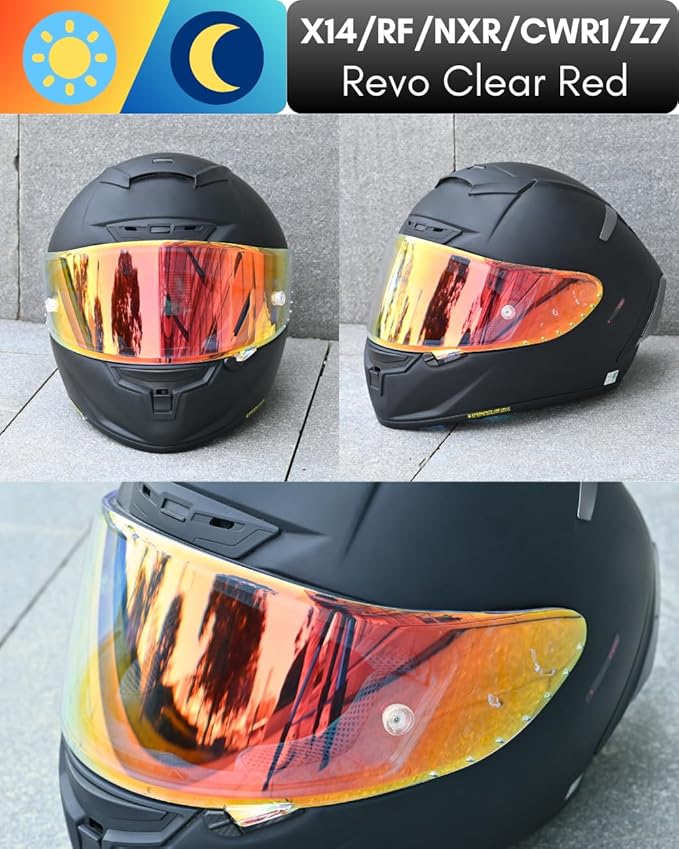CWR-F1 Shield for RF-1200 Visor X14 NXR RF-SR Z7 Motorcycle Helmet Visor Replacement Sun Protection Anti-Scratch, Universal
