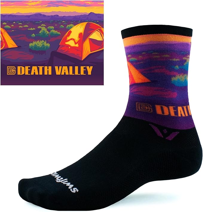 Swiftwick VISION IMPRESSION Crew, National Parks/States Edition, Running, Hiking and Cycling Socks
