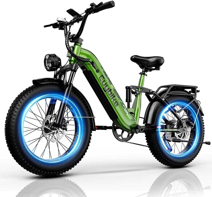 Auloor 1500W Motor Electric Bike for Adults and Seniors, 48V 20AH Removable Battery City Step Thru EBike, 30+MPH & 70 Miles 20" Fat Tires 7 Speed Electric Commuter Bicycle for Women and Teens