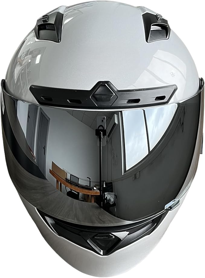 Qualifier DLX Helmet Visor,UV Protection Motorcycle Helmet Face Shield Compatible with Bell Qualifier DLX Mips/Qualifier/Star/Vortex/RS-1/RS-2/Revolver(Silver)