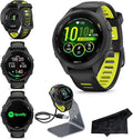 Garmin Forerunner 265S Advanced Multisport Touchscreen Smartwatch, Black | Heart Rate Monitor, Training Stats, Daily Suggested Workouts, Up to 15 Day Battery Life with Signature Series Charging Bundle