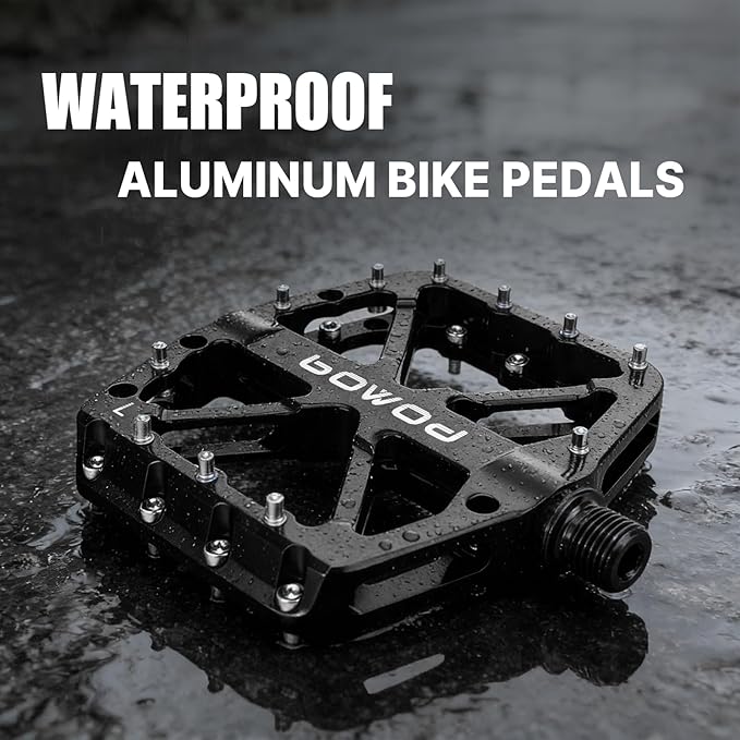Bike Pedals 9/16" Lightweight Non-Slip Bicycle Platform Pedals - Fits Most Adult Bikes & Mountain Bikes &MTB, Road Bikes and Slip-Resistant Design