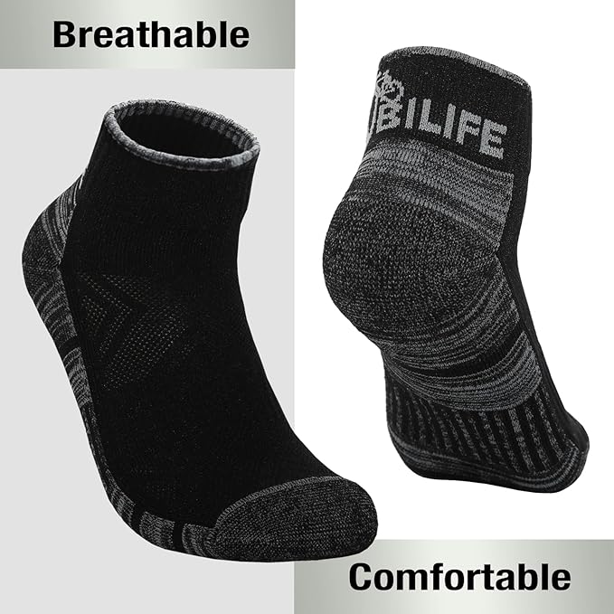 Ergonomic Ankle Cycling Biking Socks - Comfort for Bicycle Bike Riding, 2 Pairs