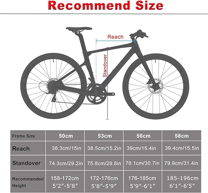 KABON Carbon Road Bike, 700C Carbon Fiber Frame Road Bike with 105 R7000 22 Speed Disc Brake Racing Bicycle for Men and Women