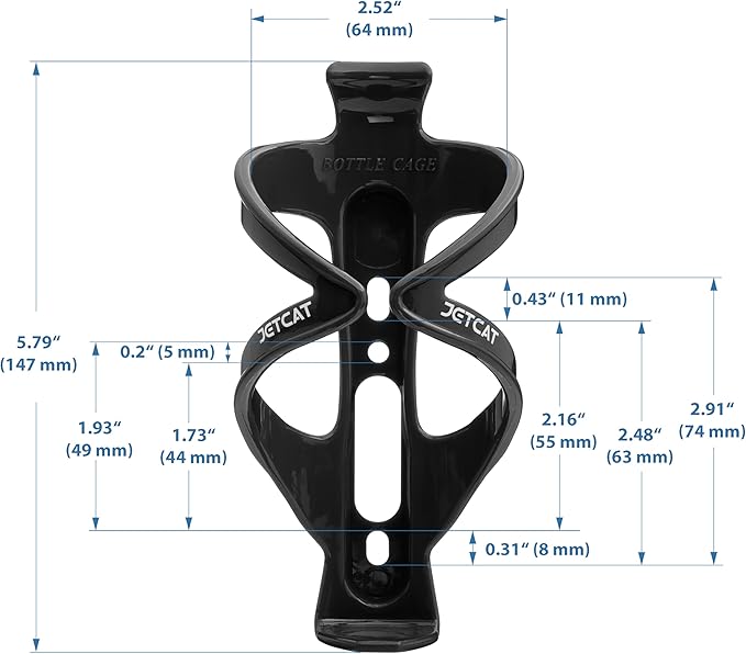 Bike Water Bottle Holder – Bike Cup Holder & Bike Water Bottle Cage for Bicycle, MTB, Mountain, Gravel, Road, eBike | Adult/Kids, Carbon Fiber Biking Accessories Black