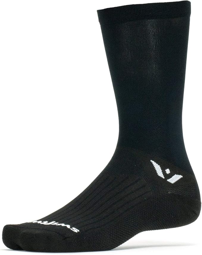 Swiftwick- ASPIRE Crew Cycling Socks, Firm Compression Fit, Moisture Wicking