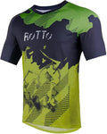 ROTTO Mens MTB Jersey Mountain Bike Cycling Shirt Short Sleeve for MTB BMX Downhill Wicking Quick Dry