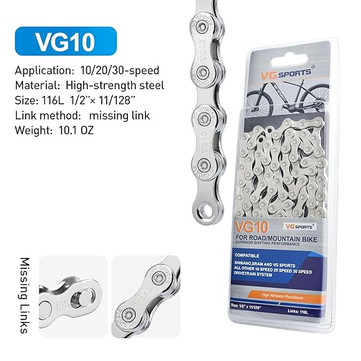 VG Sports 10 Speed MTB Groupset Bike Chain 11-42T Cassette 1x10 Speed Rear Derailleur& Shifter (10S 11-42T Set)