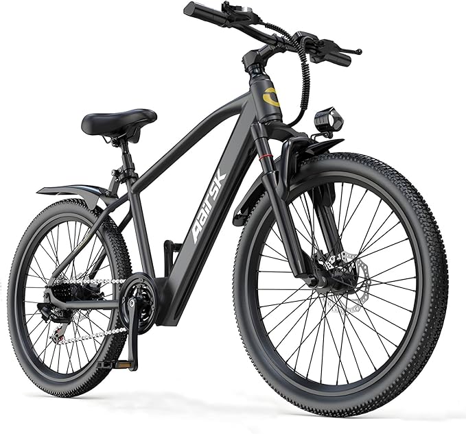 Electric Bike 24" / 26", 22Mph Speed & & Peak 750W Motor, 360Wh Lithium Battery & 7-Speed Gear, Max Range 40+ Miles(Pedal-Assist), Electric Mountain Bicycle for Adults Women Men