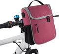 CamGo Waterproof Handlebar Bag for Bike - Cycling Front Storage Basket Bags Multipurpose Shoulder Pack Canvas Handbags with Rain Cover (Rose)