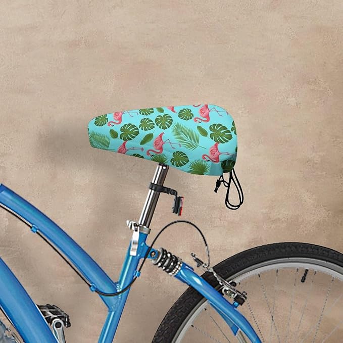 Adjustable Exercise Bike Seat Cover, Soft Cushion Indoor Outdoor Dust Resistant Protection