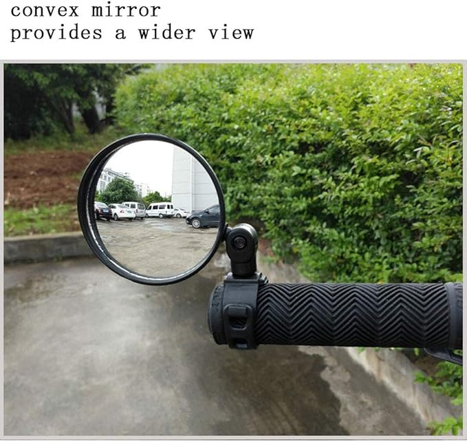 Bike Mirror, 360? Rotatable Mirrors for Handlebars, Wide Angle Convex Bike Mirrors Handlebar Rearview Mirror Bike Mirrors for Handlebar Mount Mountain Road Adult Bike Cycling(1pc)