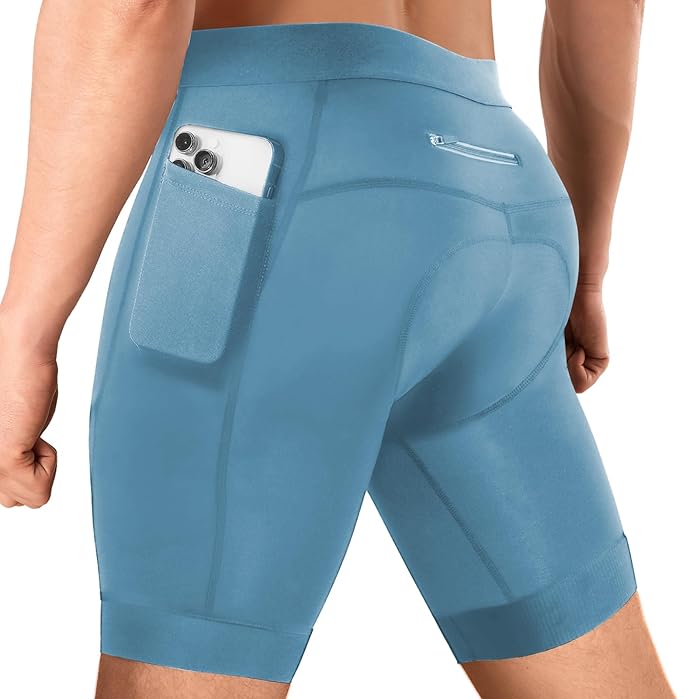 Niksa Men's Performance Cycling Shorts with 3D Pad, Road and Mountain Breathable Quick-Dry with 3 Pockets Bike Shorts