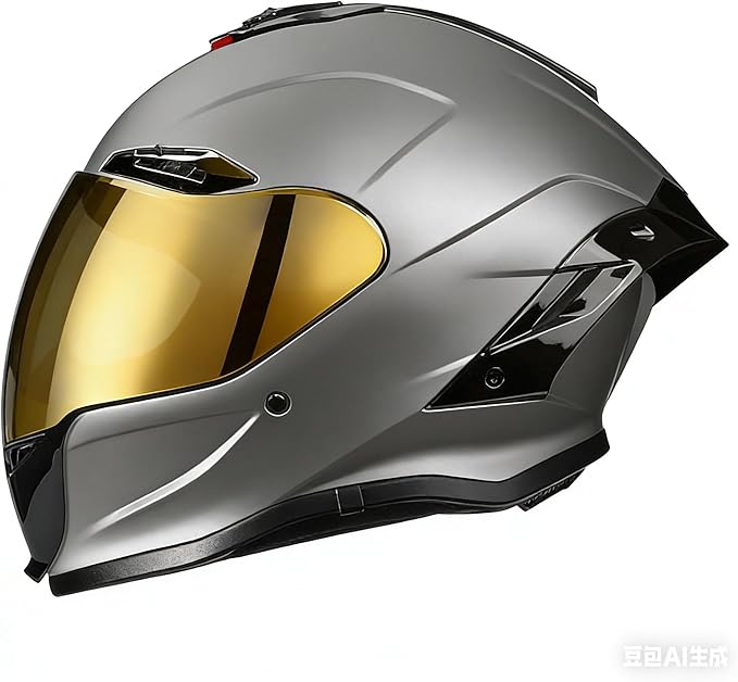 Full-face Helmet Biker Helmet ABS with EPS Cushion Liner Removable Washable 8 Air Vent Free Switch Long and Short Lens Replacement for Adult Unisex
