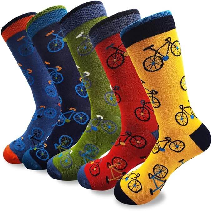 Lavencious Mens Bamboo Mid-Calf Cycling Sports and Dress Socks for Men Sock Size 10-13,13-15