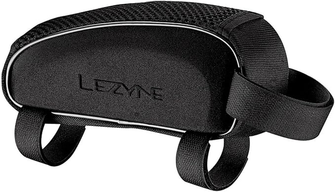 LEZYNE Energy Caddy Bicycle Frame Storage Bag - Water-Resistant Bike Top Tube Organizer with Zipper Closure, 3-Point Attachment