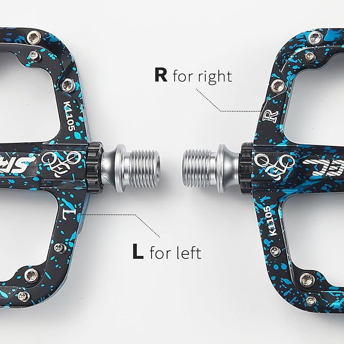 Premium Bike Pedals, Lightweight Bicycle Pedals for BMX/MTB -Universal Aluminum Wide Paltform and Lightweight