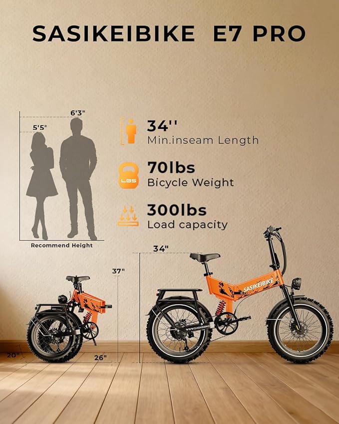 1500W Folding Electric Bike for Adults,52V 20Ah Removable Battery Ebike with 30+MPH 70 Miles Max,20" x4.0 Fat Tire E-Bike, Foldable Dual Suspension Electric Bicycle for Commute,Mountain
