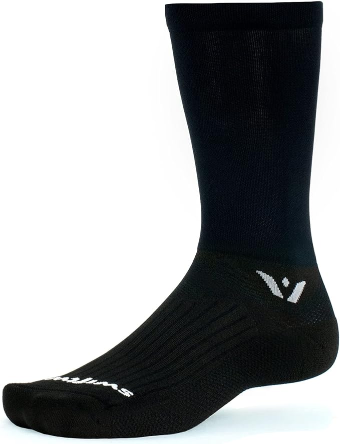 Swiftwick- ASPIRE Crew Cycling Socks, Firm Compression Fit, Moisture Wicking