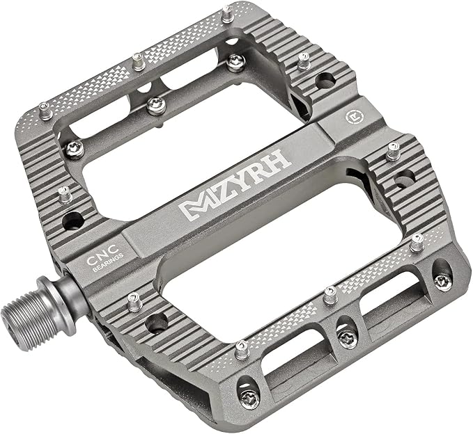 MZYRH Road/Mountain Bike Pedals MTB Pedals Bicycle Flat Pedals 3 Bearings 9/16” Aluminum Alloy Bicycle Platform Pedals for BMX MTB