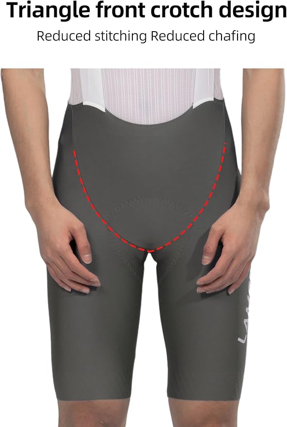 LAMEDA Mens Cycling Bib Shorts,Padded Breathable Bike Shorts Men Lightweight Bicycle Bibs Bike Tight for Road Gravel Biking
