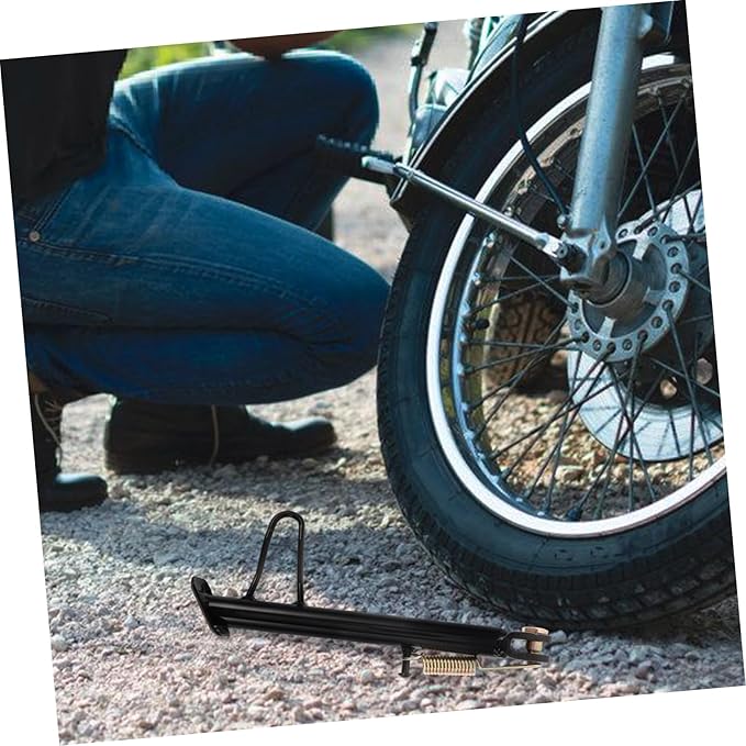 Adjustable Aluminum Kickstand for Electric Bikes Universal Motorcycle Side Stand 1pcs Foot Support for Parking on Surfaces
