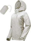 33,000ft Packable Rain Jacket Women Lightweight Waterproof Raincoat with Hood Cycling Bike Jacket Windbreaker