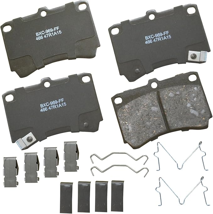 Bendix Premium SBC466 Ceramic Front Brake Pads for Ford Aspire 1997-1994, Escort 1993-1991, Kia Rio 2002-2001, Mazda 323 1995-1990, Protege 1998-1990, Mercury Tracer 1993-1991