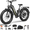 FREESKY Wildcat Ultra 3000W Electric Bike for Adults 105mile Long Range Step-Thru Ebike Motor 37MPH Dirt E Bike 25Ah Samsung Battery 26'' Fat Tire Electric Bicycle Full Suspension for Commute