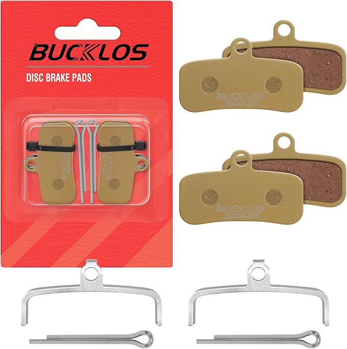 BUCKLOS Bike Disc Brake Pads - Bicycle Disk 4 Piston Pads for Shimano D02S D03S Saint Deore XT XTR SLX Zee/Tektro/TRP for Mountain Bike/Road Bike/Ebike/MTB
