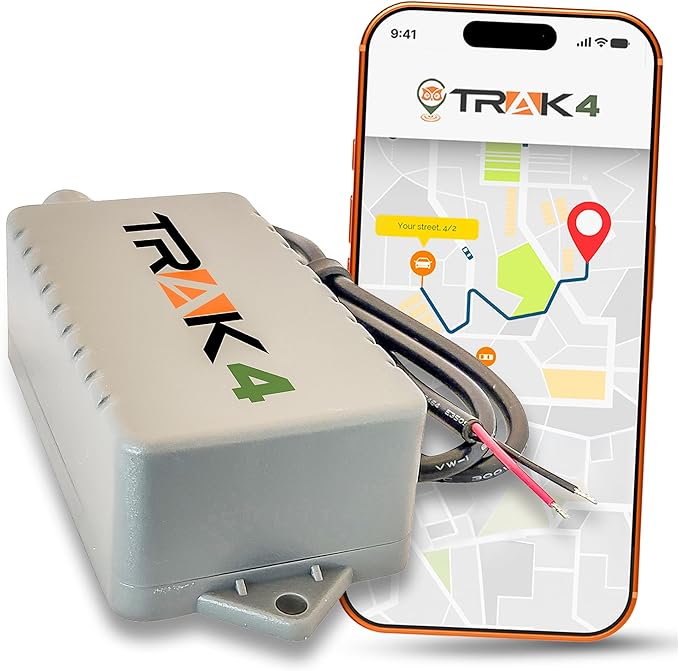 Trak-4 12v Hardwired GPS Tracker. Durable, Reliable Track Trailers, Equipment, Vehicles, Assets. Long Battery Life, Waterproof, Worldwide. Low-Cost Subscription Required.