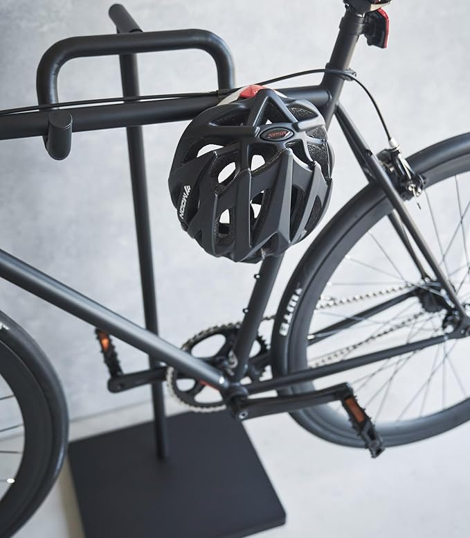 YAMAZAKI Home Tower Adjustable Bicycle Storage Stand – Slim, Anti-Slip Bike Rack For Home Or Entryway - Steel