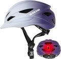 Bike Helmet Adult Urban:Bicycle Helmet for Men Women with USB Charge Detachable Taillight Helmets for Commuter Cycling Scooters