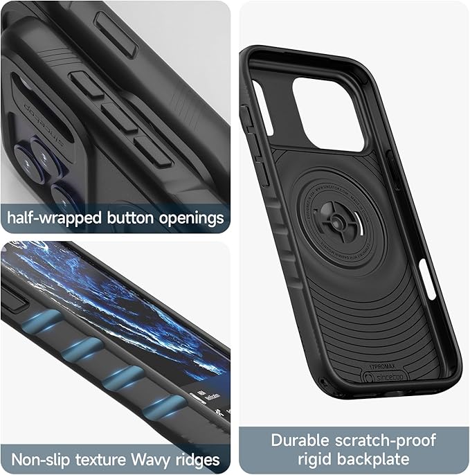Bike Phone Case for iPhone 17 Pro Max– Shockproof & Slim with Built-in Lock, Compatible with Garmin-Style Mounts, Quick-Release for Road & MTB Cycling