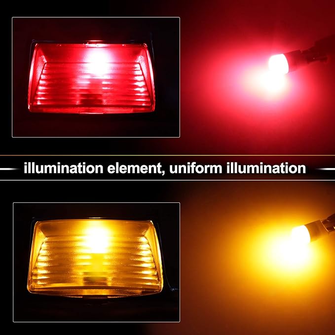 NTHREEAUTO Front Rear Fender Tips Mud Guards Covers w/LED Lights Compatible with Harley Ultra Classic Electra Glide FLHRI FLSTC(Smoked Lens)