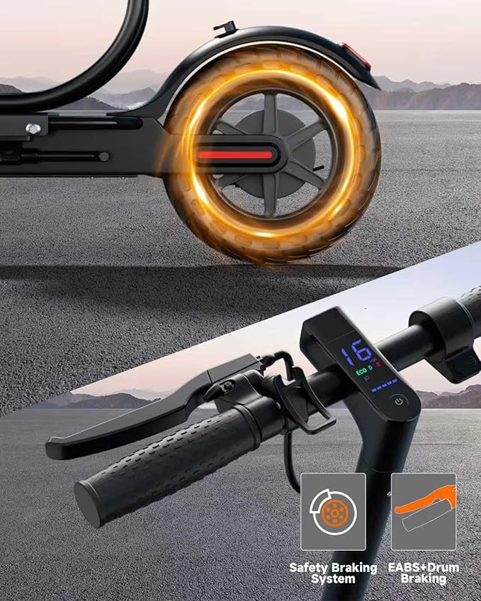 Folding Electric Scooter for Adults with Seat- 19MPH & 21-Mile Range, 350W Motor, 8.5" Solid Tires with App Control & Dual Brake System - UL2272 Certified Commuter E-Scooter