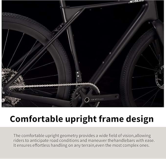 SAVADECK Carbon Gravel Bike - T800 Carbon Frame & Fork | Shimano U6000 11-Speed Groupset | Hydraulic Disc Brakes | 700CX40mm All-Terrain Tires | Men & Women Road/Off-Road Bicycle