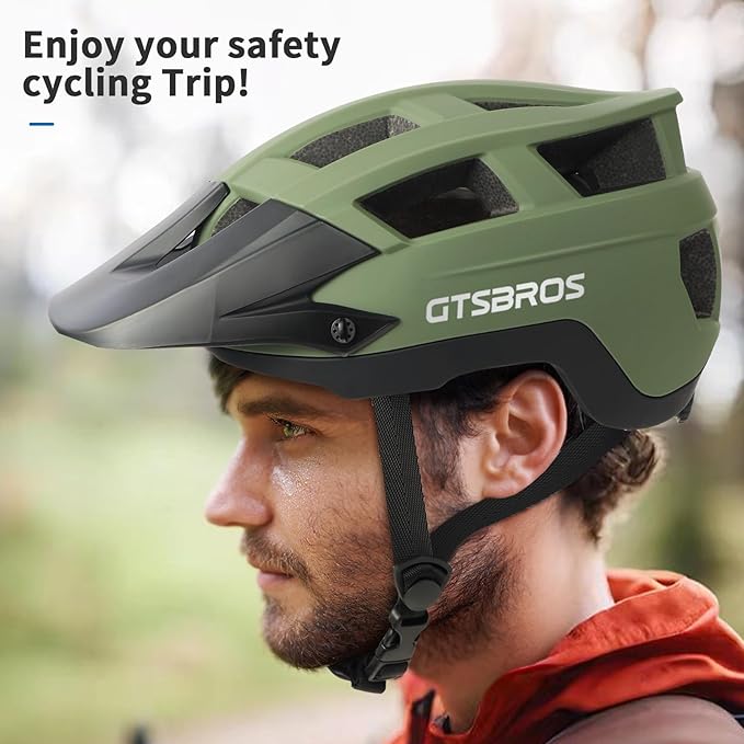 Mountain Bike Helmet for Adults - Dual Shell Lightweight MTB Bicycle Helmet Adjustable for Adults Men Women Youth