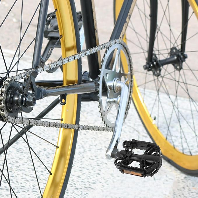 1 Pair Bicycle Pedals Anti-Skid Folding Flat Mountain Bike Pedal Replacement for ’s Bikes, Universal Fit, Sturdy Cycling Accessories for Boys